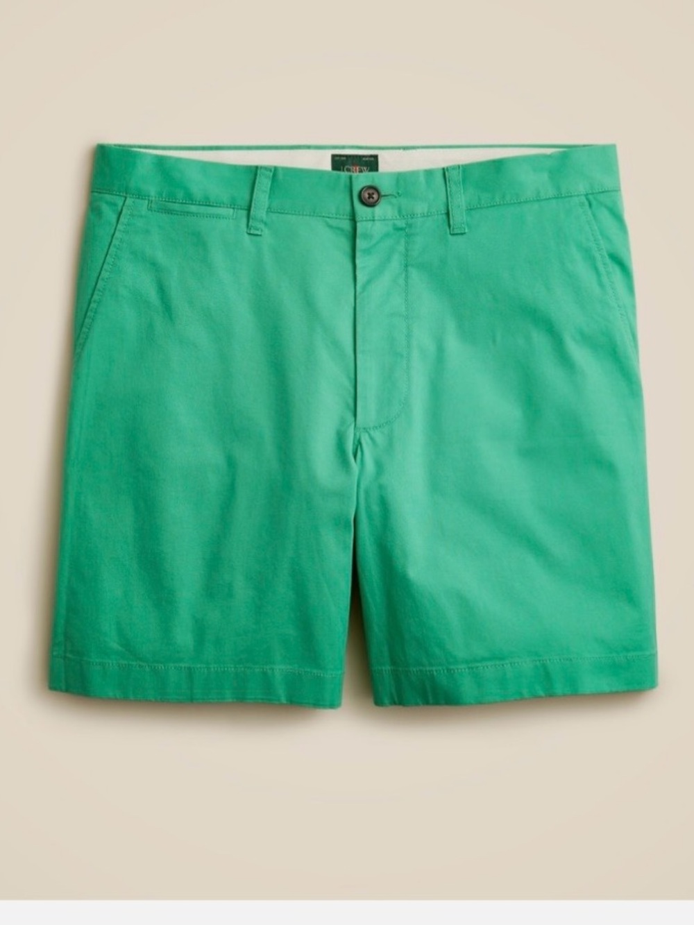 J. Crew Men’s Green Flat-Front Chino Shorts 7 inch Portsider